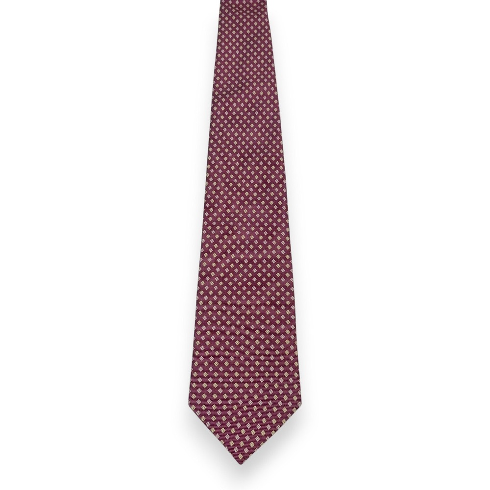Brooks Brothers Mens Silk Tie 60.5 x 3.75 Long Purple Foulard USA Ivy Preppy